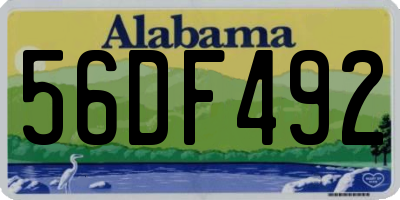 AL license plate 56DF492