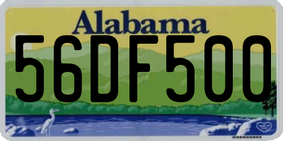 AL license plate 56DF500