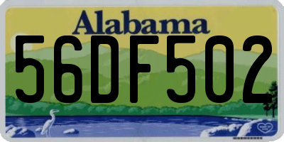 AL license plate 56DF502