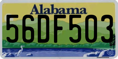 AL license plate 56DF503