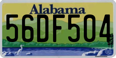 AL license plate 56DF504