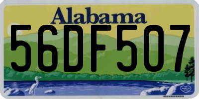 AL license plate 56DF507