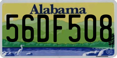 AL license plate 56DF508