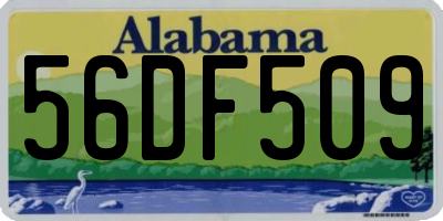 AL license plate 56DF509