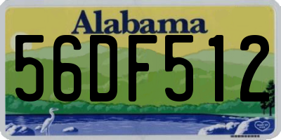 AL license plate 56DF512