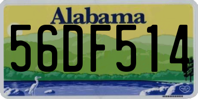 AL license plate 56DF514