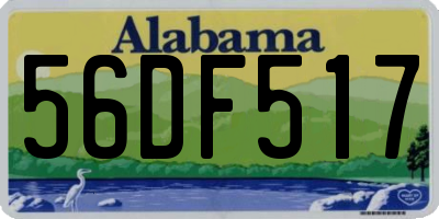 AL license plate 56DF517