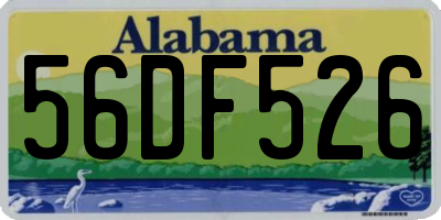 AL license plate 56DF526