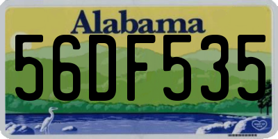 AL license plate 56DF535