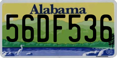 AL license plate 56DF536