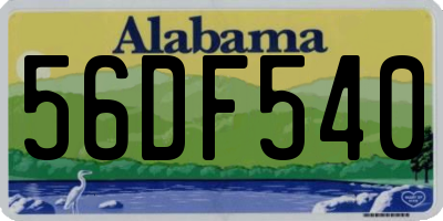 AL license plate 56DF540