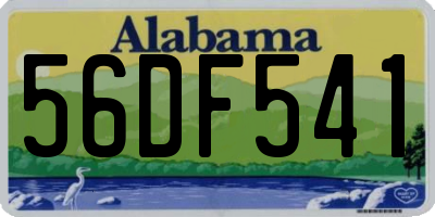 AL license plate 56DF541