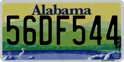 AL license plate 56DF544