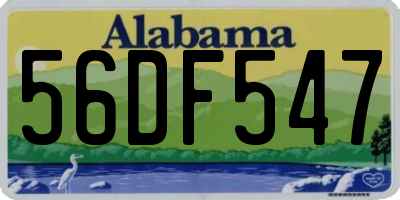 AL license plate 56DF547