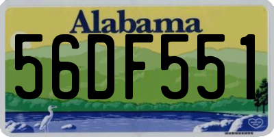 AL license plate 56DF551