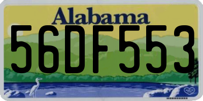 AL license plate 56DF553