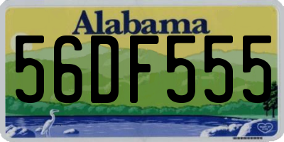 AL license plate 56DF555