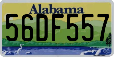 AL license plate 56DF557