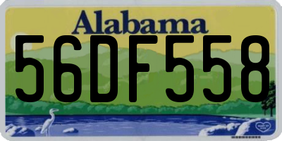 AL license plate 56DF558
