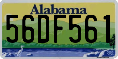 AL license plate 56DF561