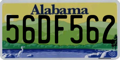 AL license plate 56DF562