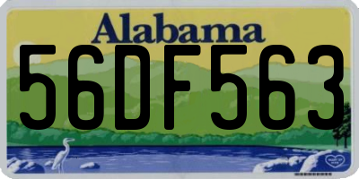 AL license plate 56DF563