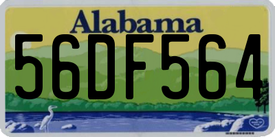 AL license plate 56DF564