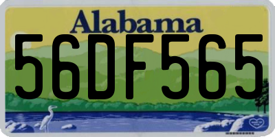 AL license plate 56DF565