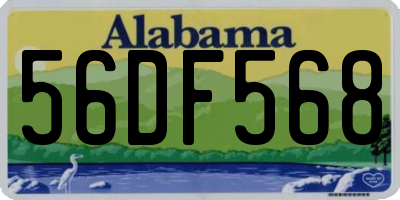 AL license plate 56DF568