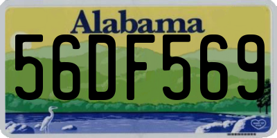 AL license plate 56DF569