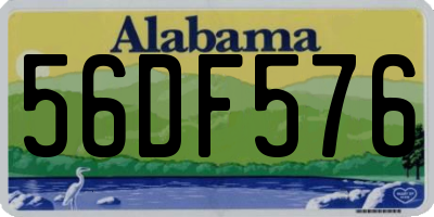 AL license plate 56DF576