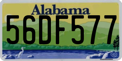 AL license plate 56DF577