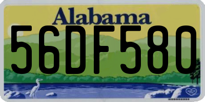 AL license plate 56DF580