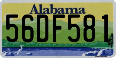 AL license plate 56DF581