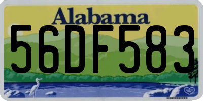 AL license plate 56DF583