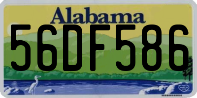 AL license plate 56DF586