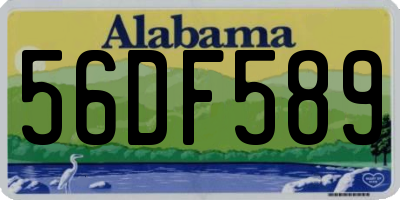 AL license plate 56DF589
