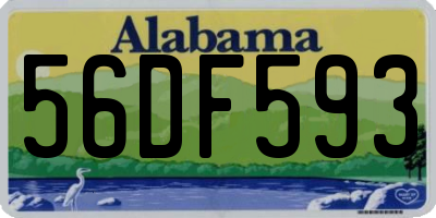 AL license plate 56DF593