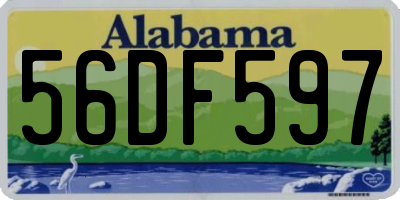 AL license plate 56DF597