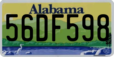 AL license plate 56DF598