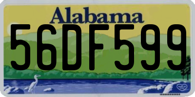 AL license plate 56DF599