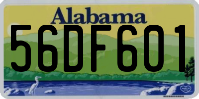 AL license plate 56DF601
