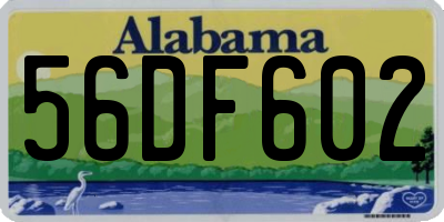 AL license plate 56DF602