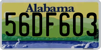 AL license plate 56DF603