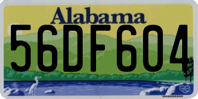 AL license plate 56DF604