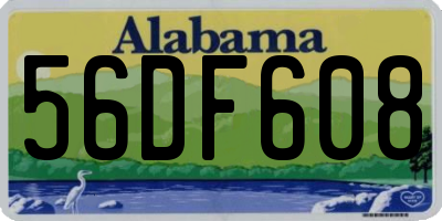 AL license plate 56DF608