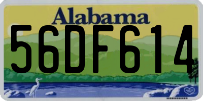 AL license plate 56DF614