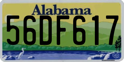 AL license plate 56DF617