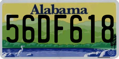 AL license plate 56DF618