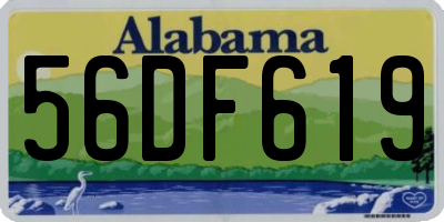AL license plate 56DF619